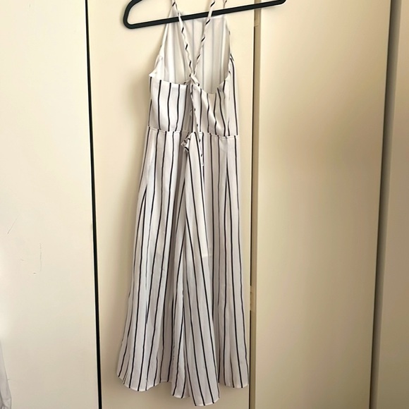 Black and White Stripe Jumpsuit - Picture 2 of 2